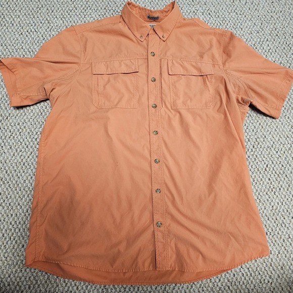 Duluth Trading Co. Other - Duluth Trading Co. Men's 2XL Tall Orange Short Sleeve Vented Shirt Untucked Fit
